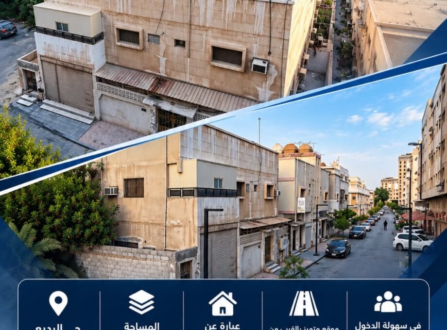 عمارة في حي البديع بالدمام – 425 م² تضم 4 شقق وملحق
